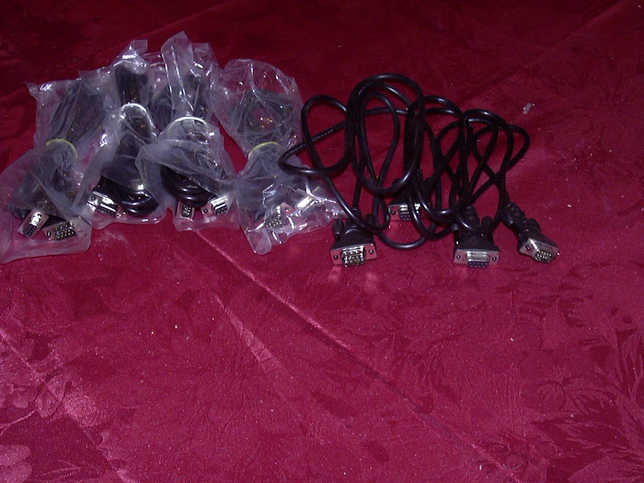 Lot of 6 High Quality Serial Cables POS Devices 9 PIN DB9M/DBF Point of Sale