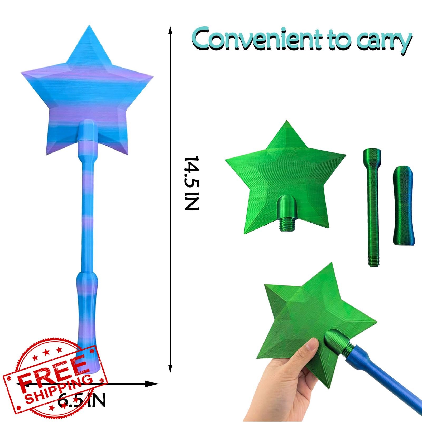 BECUAZC Credit Card Wand Blue Pink