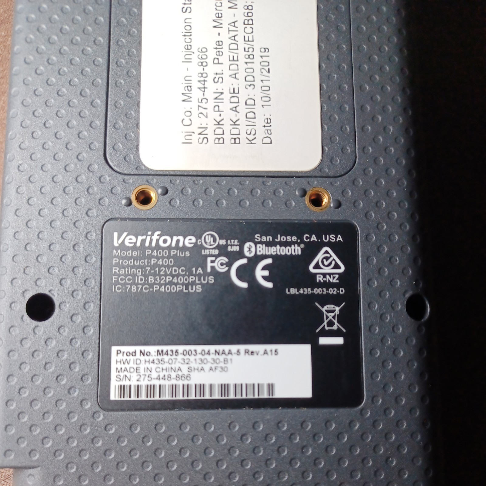 6 Verifone P400 Plus Credit Card Terminal M435-003-04-NAA-5 *Untested*