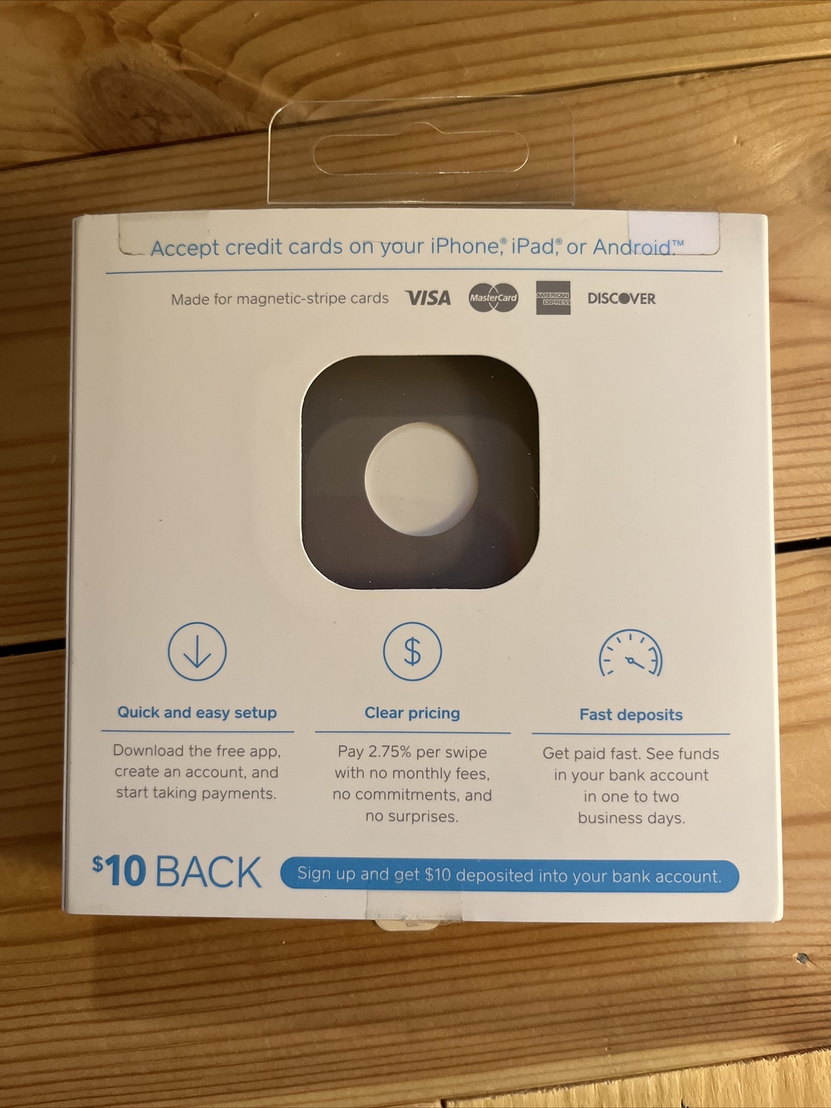 Square Magstripe Card Reader A-SKU-0047-02 for iPhone, iPad, or Android – New