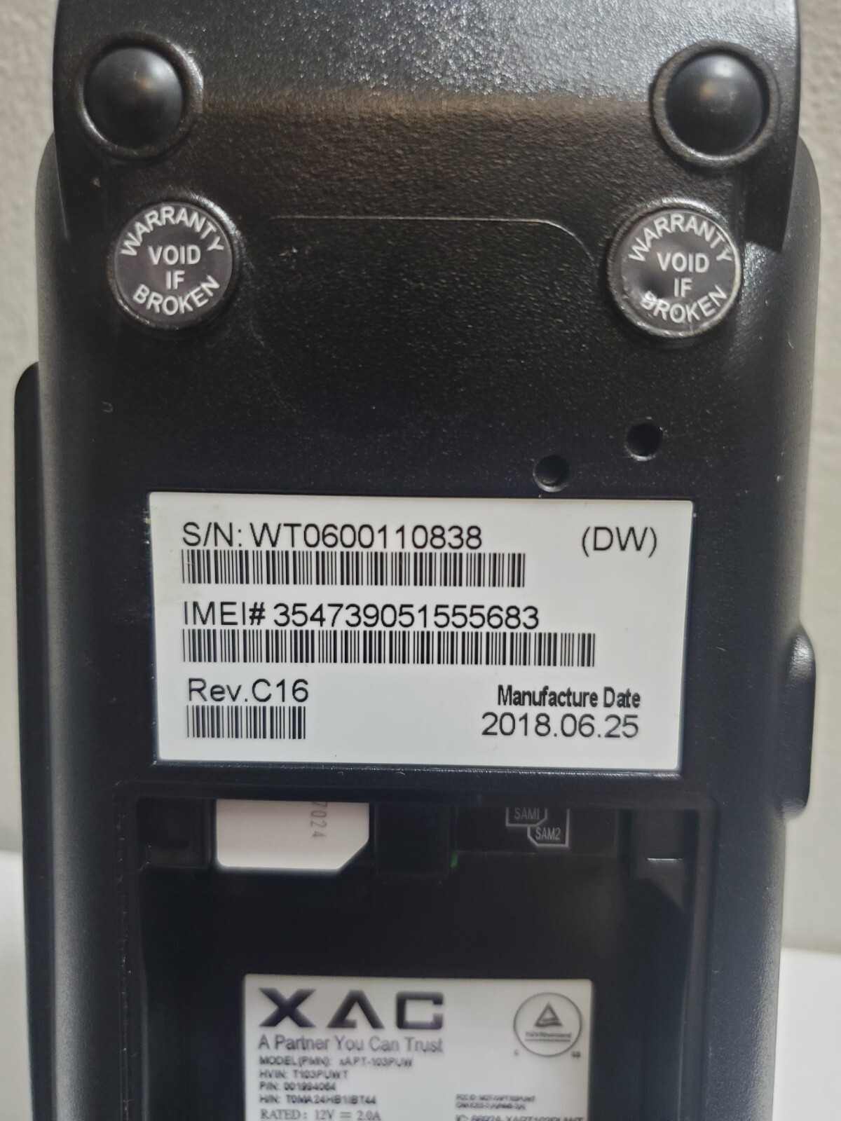 First Data FD410 Credit Card Terminal FOR PARTS/REPAIR – AS IS