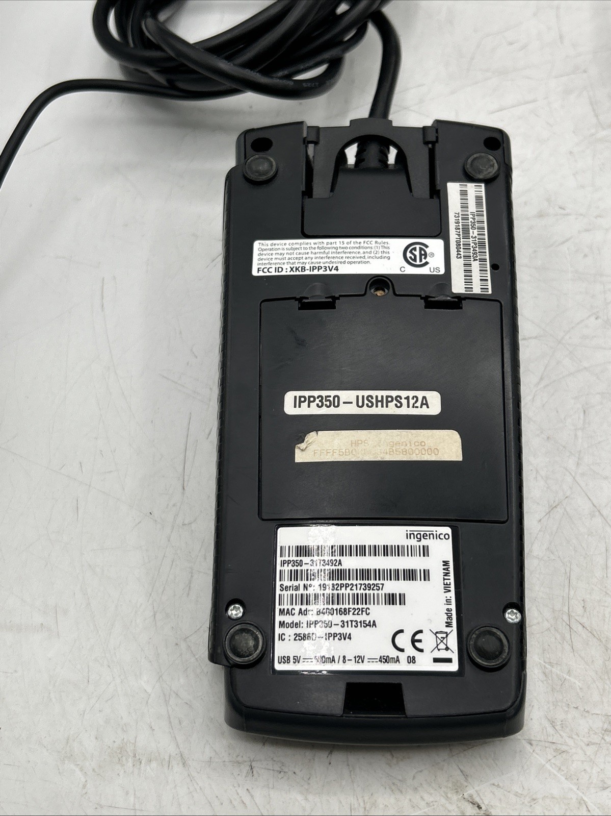Ingenico LANE 3000 Credit Card Terminal Reader TRD30110877B & IPP350-31T3492A