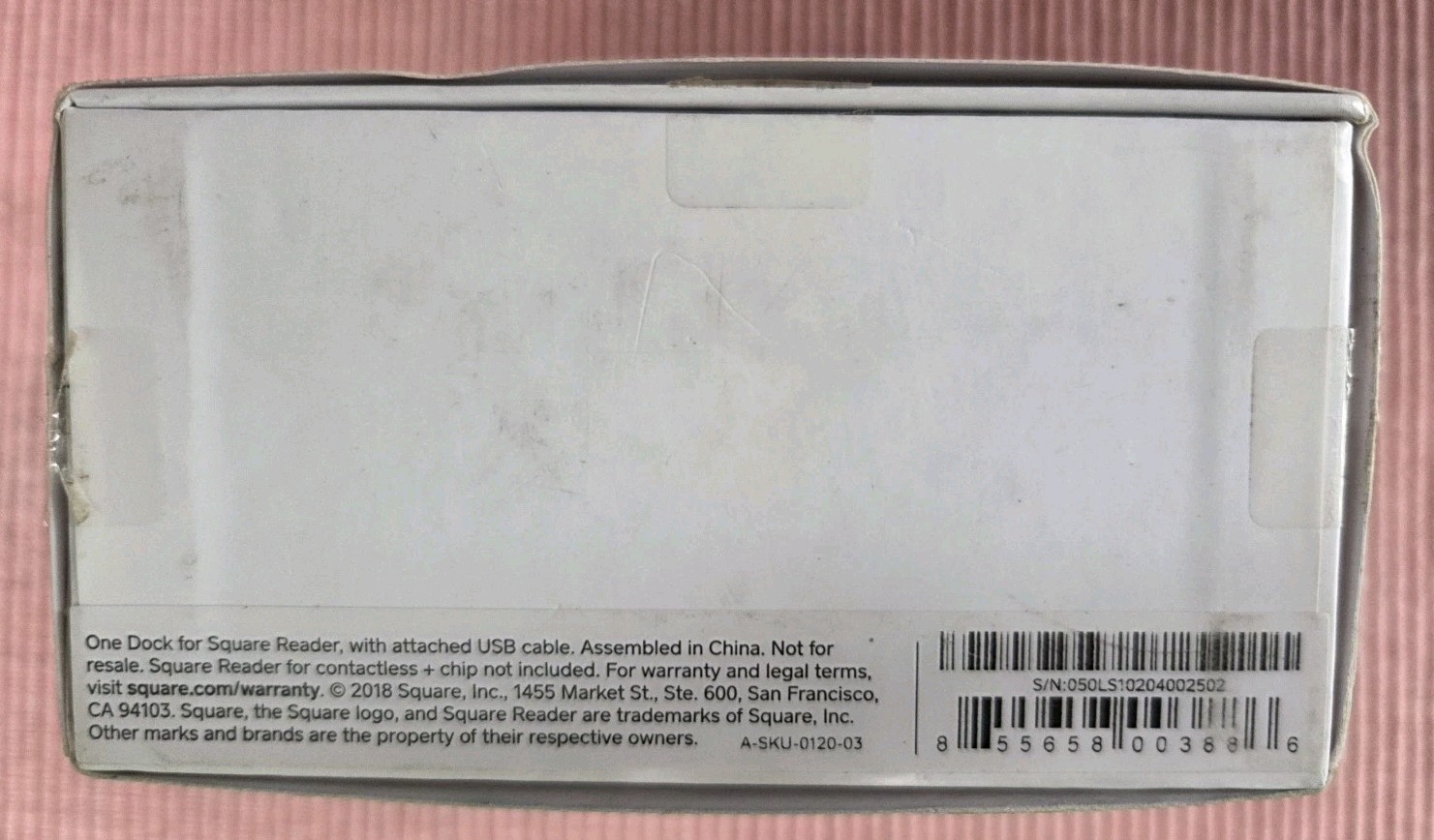 Dock for Square Reader A-SKU-0120 With USB Cord NEW Open Box