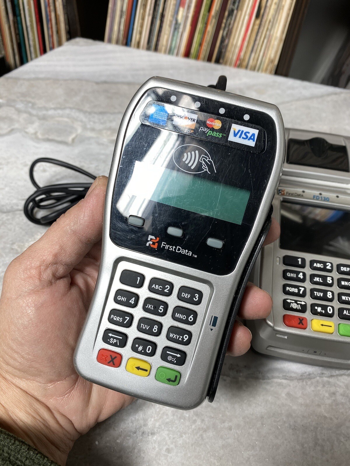 FIRST DATA FD-130 AND RP10 CREDIT CARD TERMINAL PIN PAD BUNDLE -FREE SHIPPING!