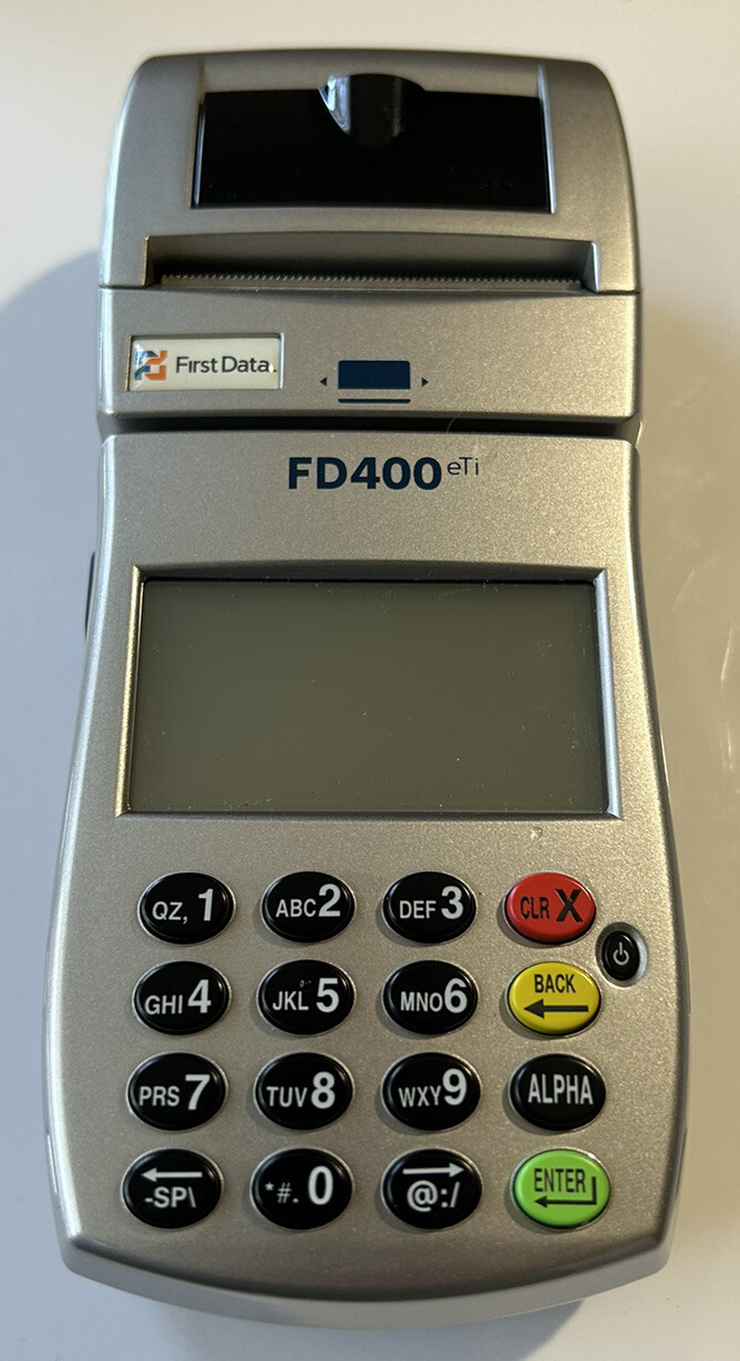 First Data FD-400 Credit Debit Card Machine Terminal
