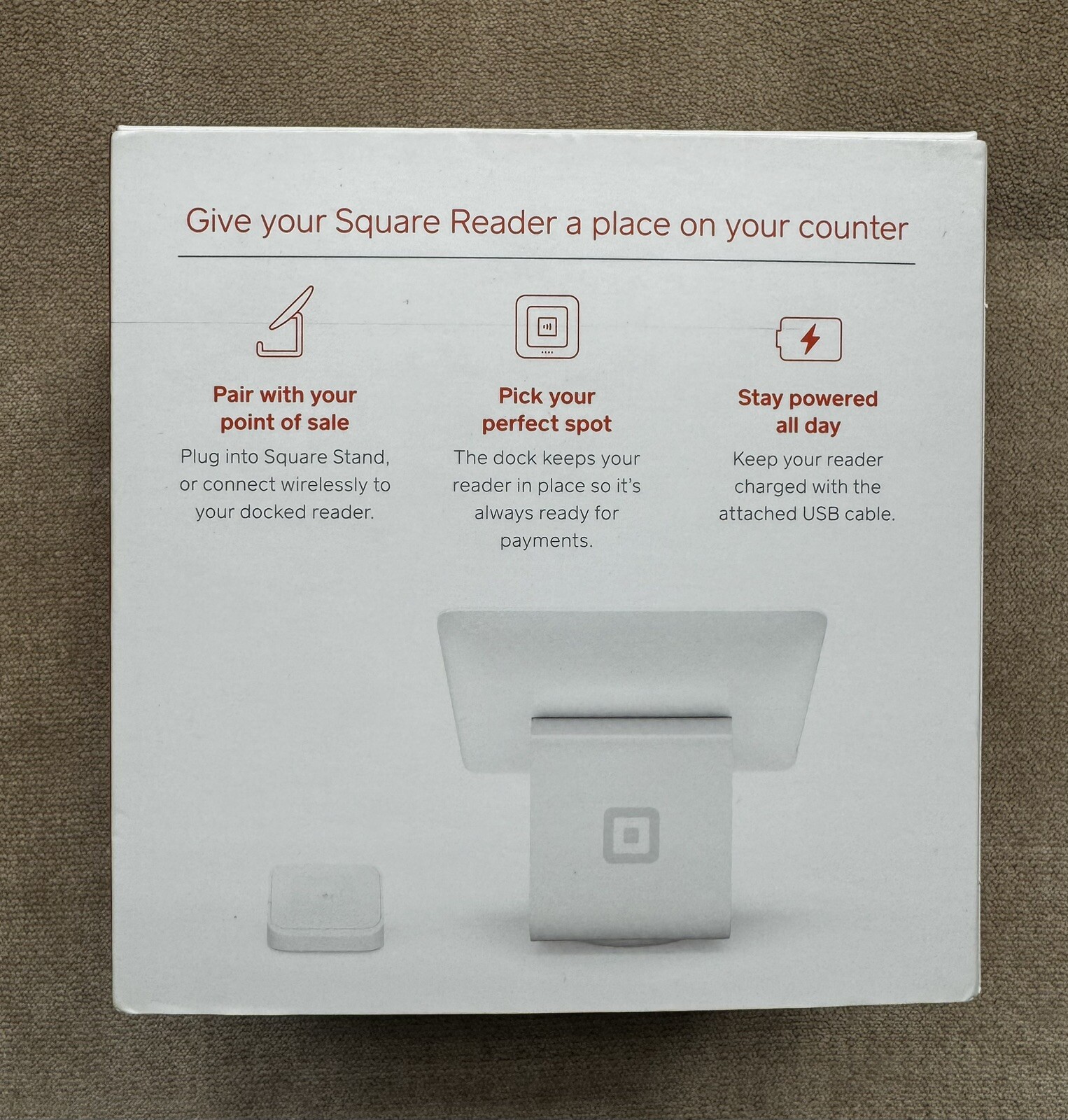 Dock for Square Reader A-SKU-0120 With USB Cords~NEW~