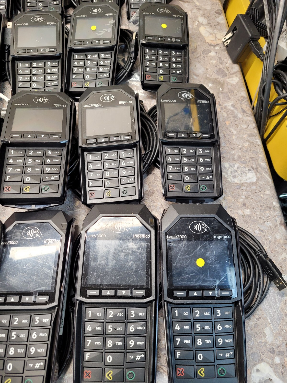 29x Ingenico Lane/3000 CL /ETH Pin-Pad Credit Card Terminals w/ USB Cords
