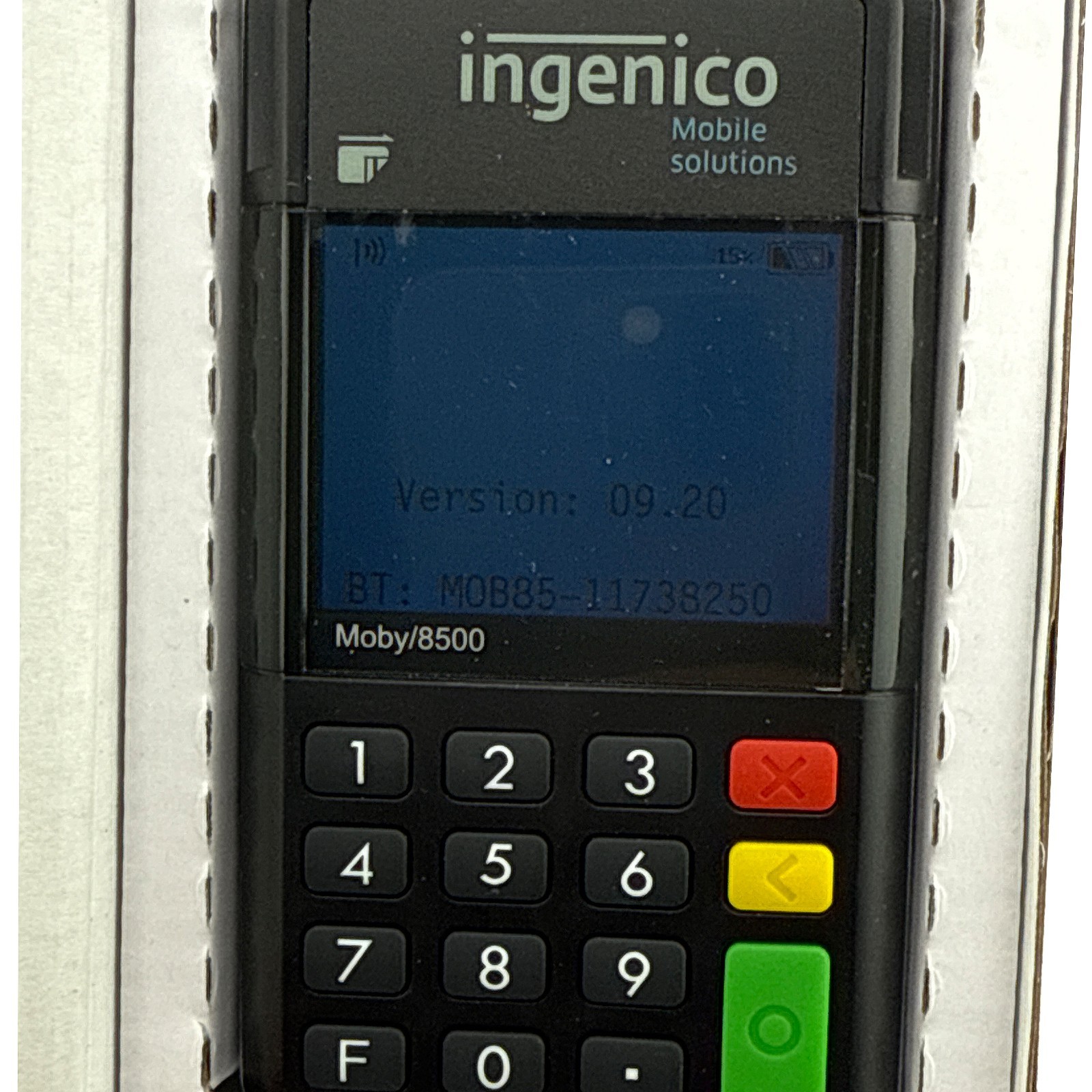 INGENICO MOBILE SOLUTIONS MOBY 8500 P8F506-09219A 2.4″ LCD CARD READER