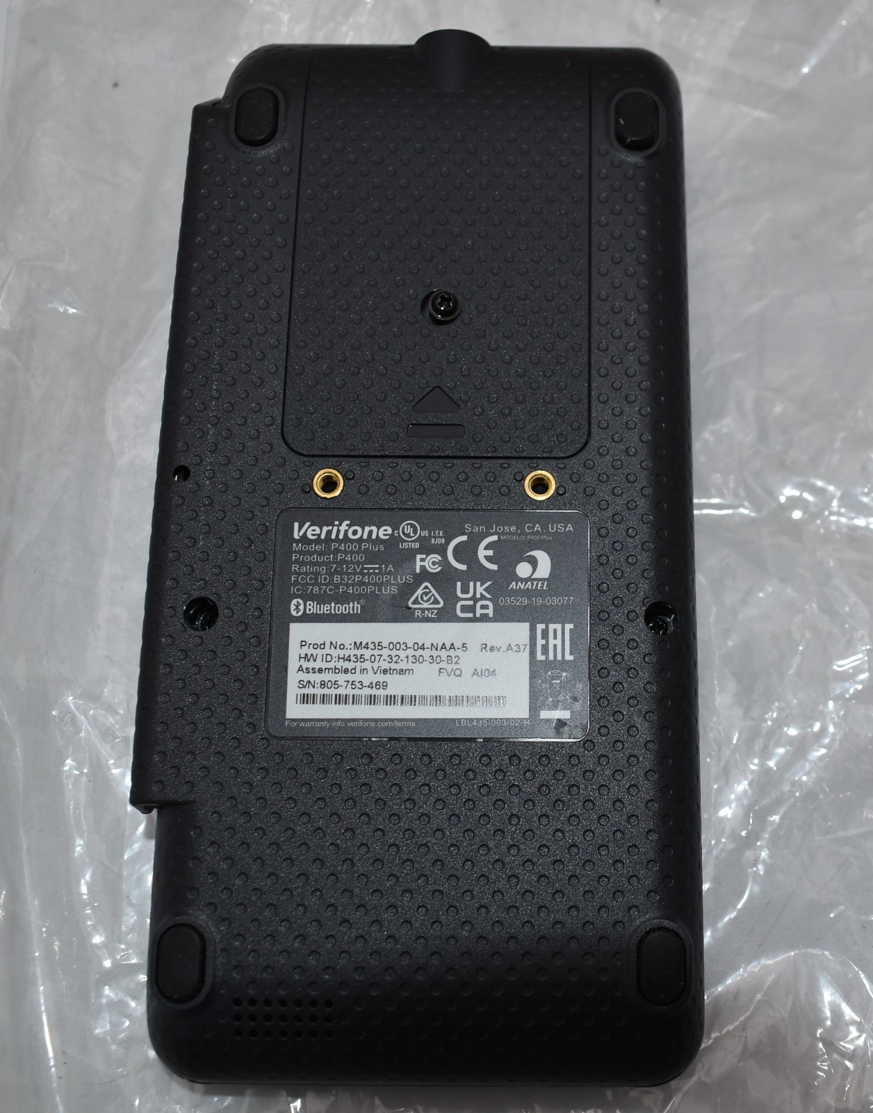 Open Box – Verifone P400 Plus PIN Pad (M435-003-04-NAA-5) + Cable – Card Reader