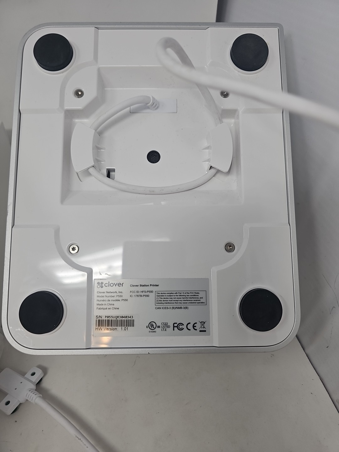 Clover Station C500 Point of Sale System w/hub,AC Adapter, p550 printer. Locked!