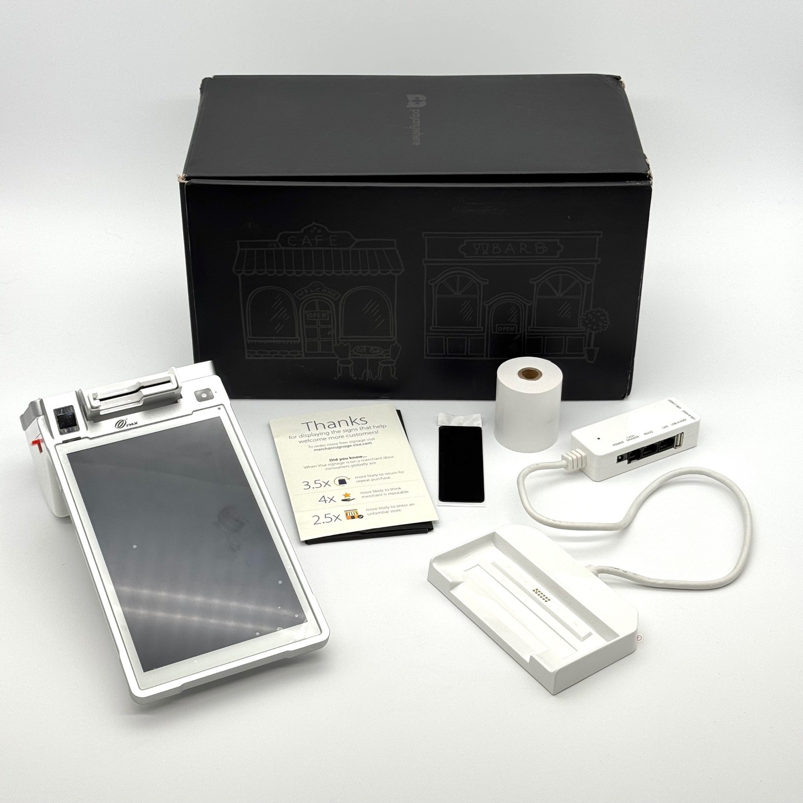 Payanywhere PAX E600 Smart POS Terminal Touchscreen Base Untested