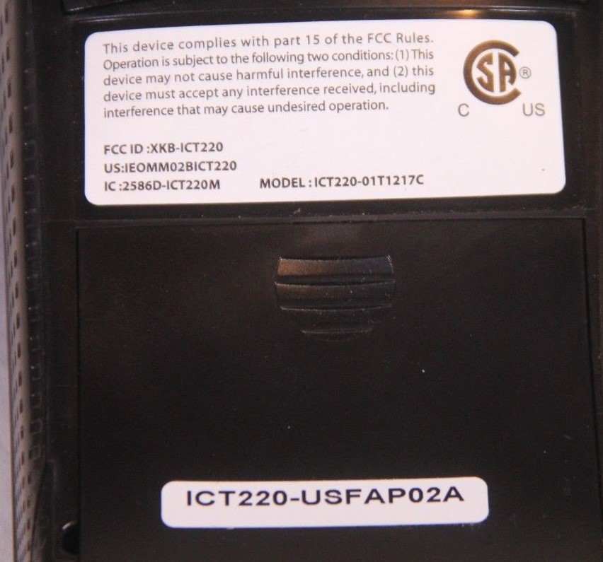 INGENICO ICT220 Credit Card Terminal – Used and Will Need to be Reset – See Pics