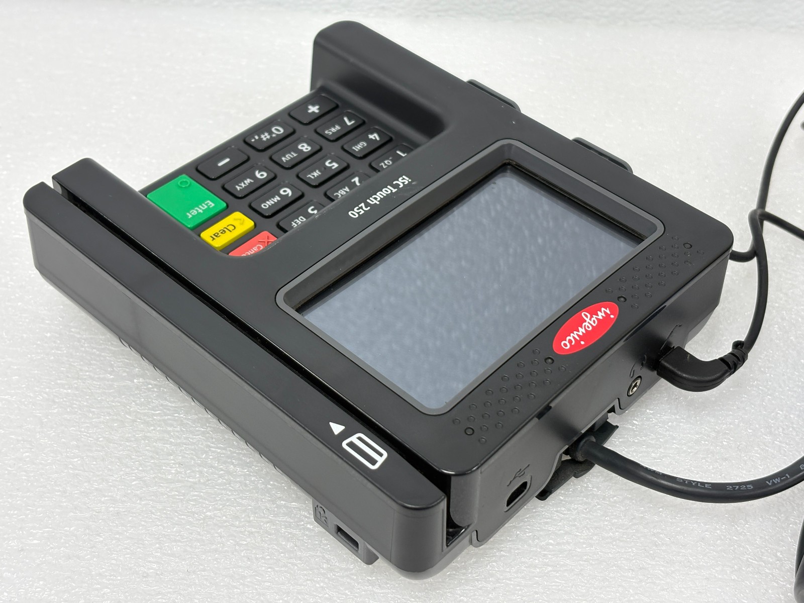 Ingenico ISC TOUCH 250 Credit Card Reader Payment Terminal w/ Pwr Adptr & Stylus