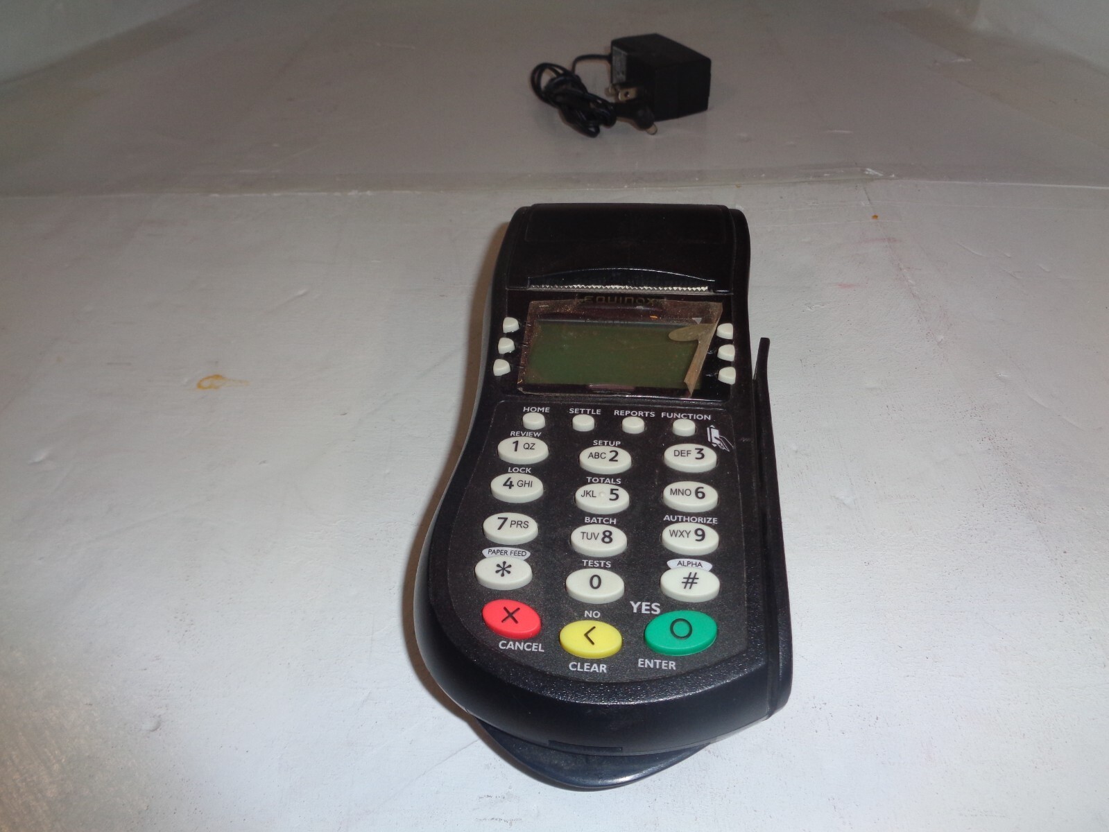 EQUINOX Model T4205, 010344-003R ZBE Credit Card Reader, w Phone Cable, NO POWER