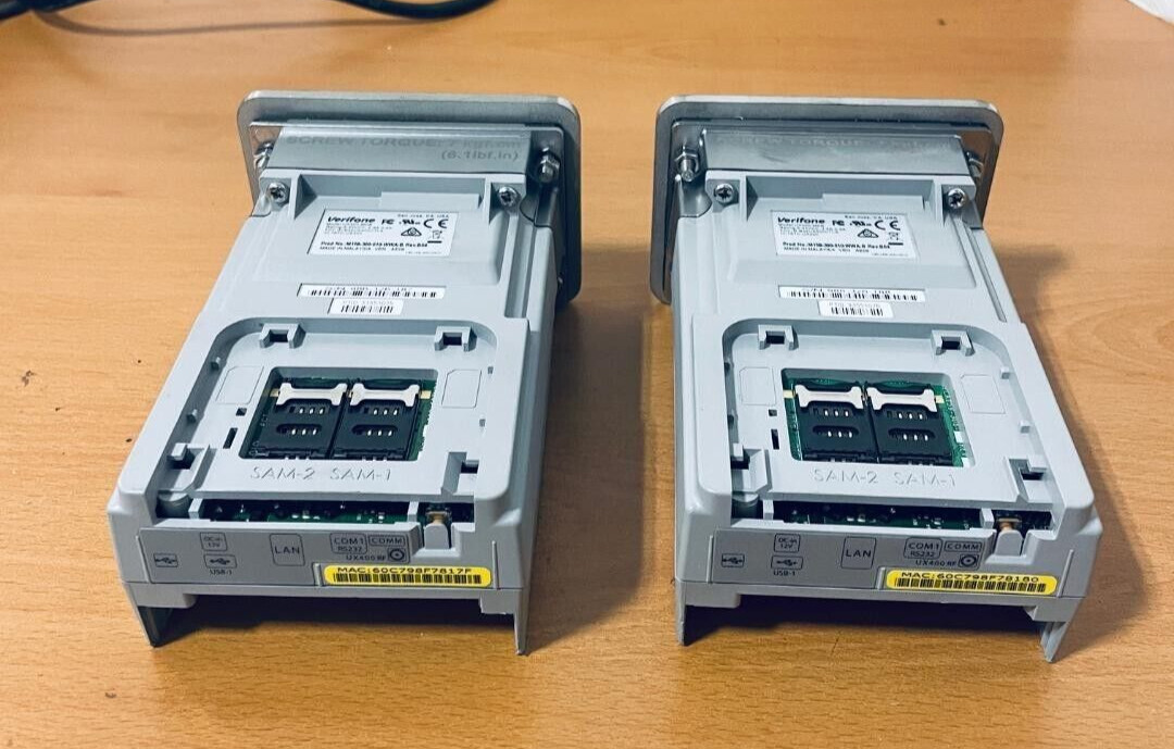 Lot of 2 Verifone UX300-MDB Credit Card Reader M159-300-010-WWA-B @D2