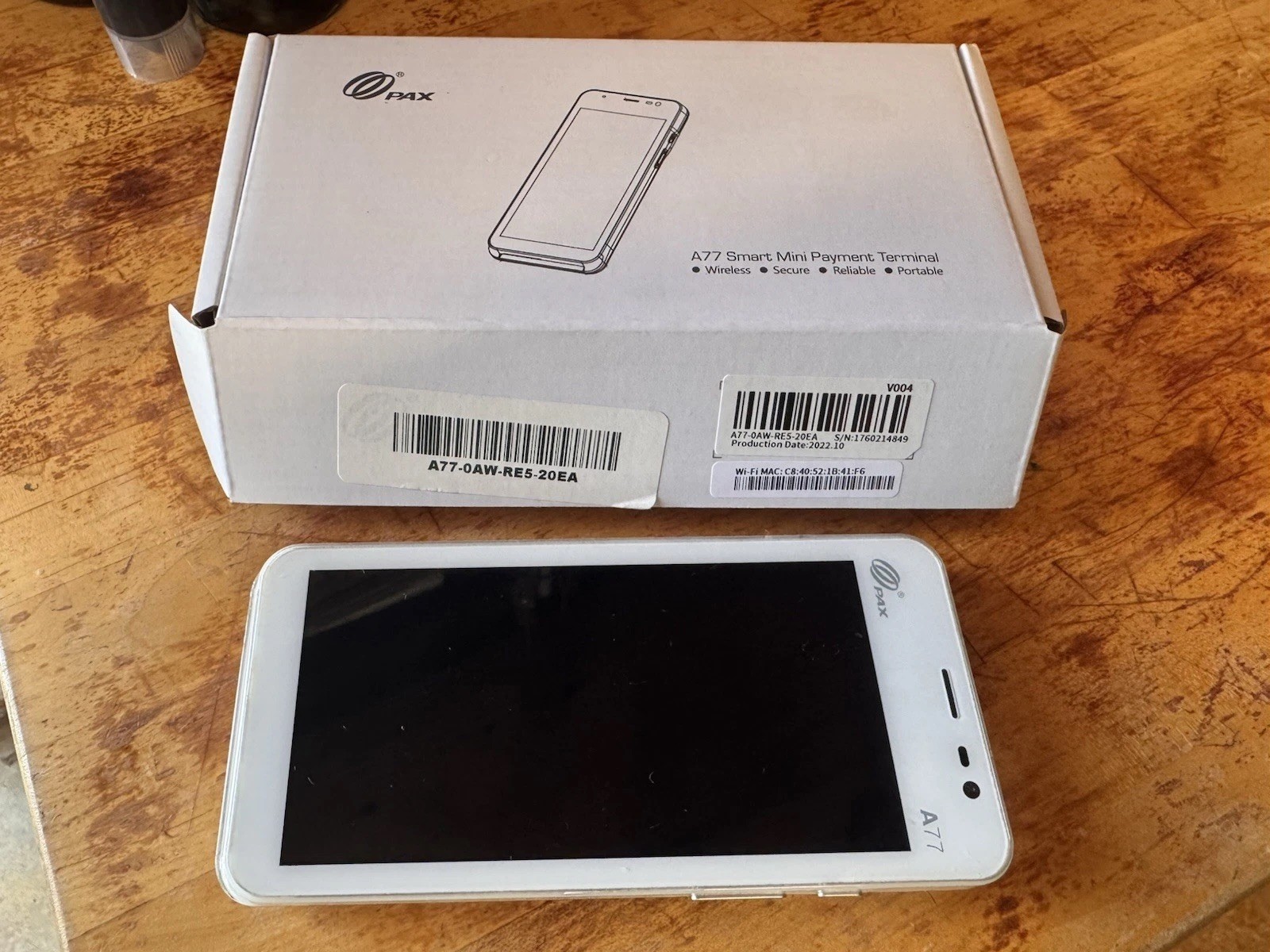 PAX A77 Wireless Smart Mini Payment Terminal POS for Android A77-0AW-RE5-20EA
