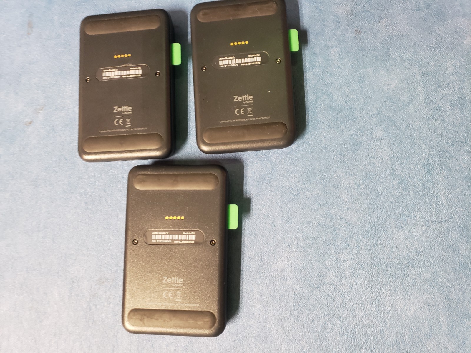 lot of 3 Zettle Reader 2 By PayPal Wireless POS Chip & Pin Card Black