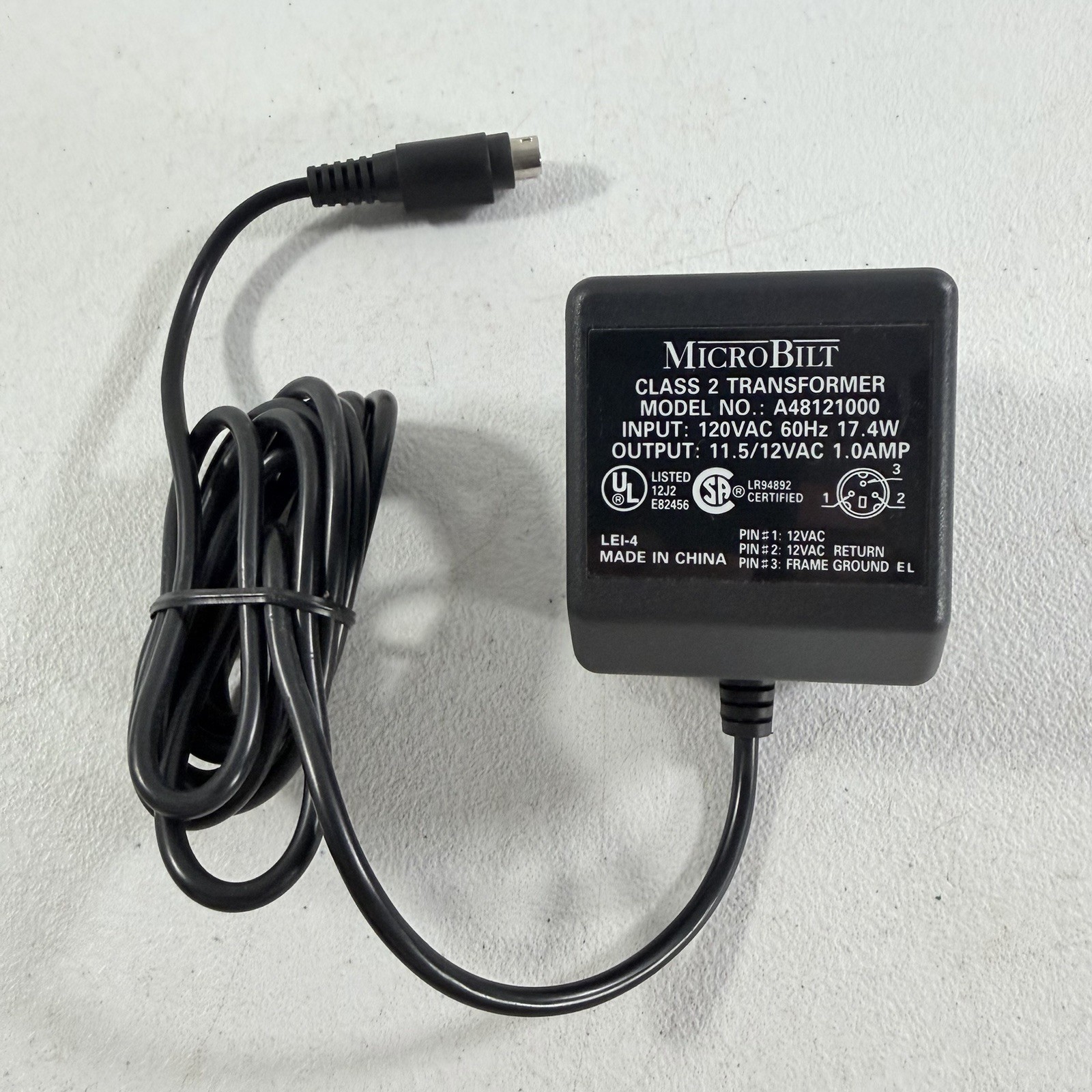 MicroBilt Model 000-8010 Magnetic Strip Credit Card Reader W/ Power Supply