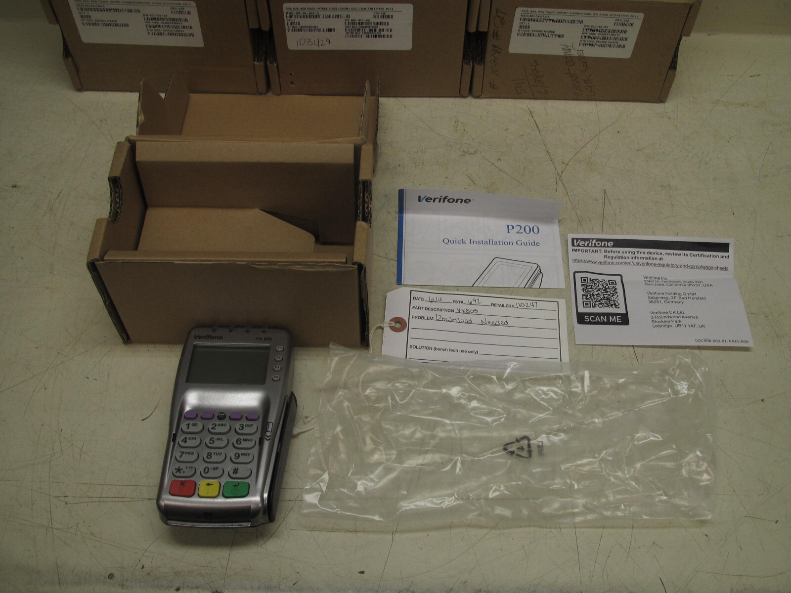 Lot Of 14 Verifone Pin Pad Card Reader 160mb Keypad Model: VX805 FREE SHIPPING