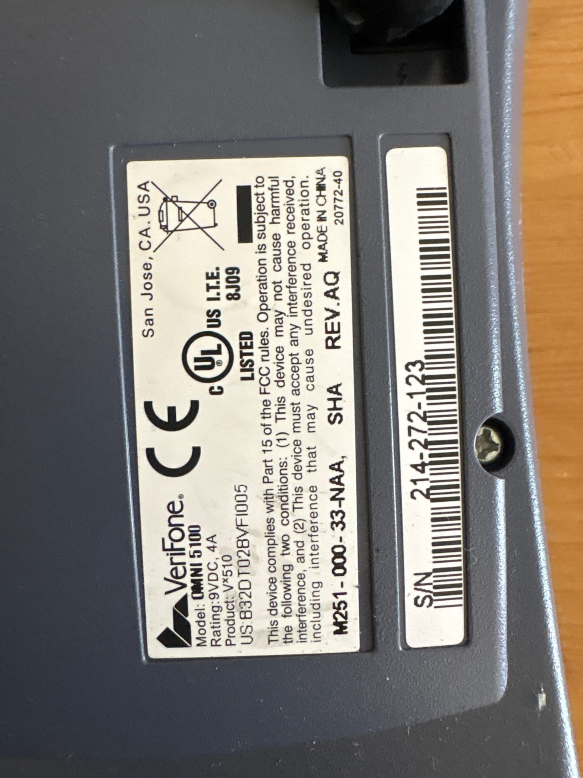 VeriFone VX510 Credit Card Terminal POS System Parts Only Bad RTC Chip