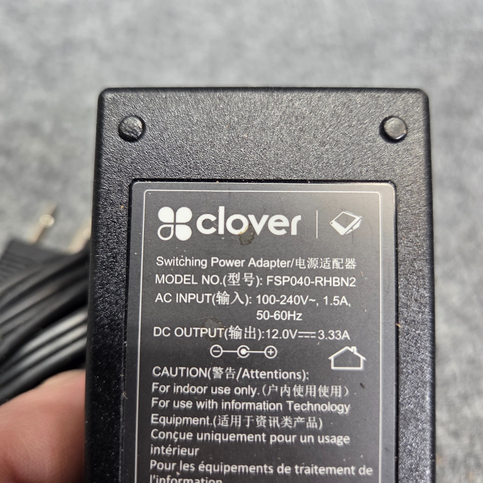 Clover Flex and Clover Mini Power Supply Cable Adapter with Cord FSP040-RHBN2