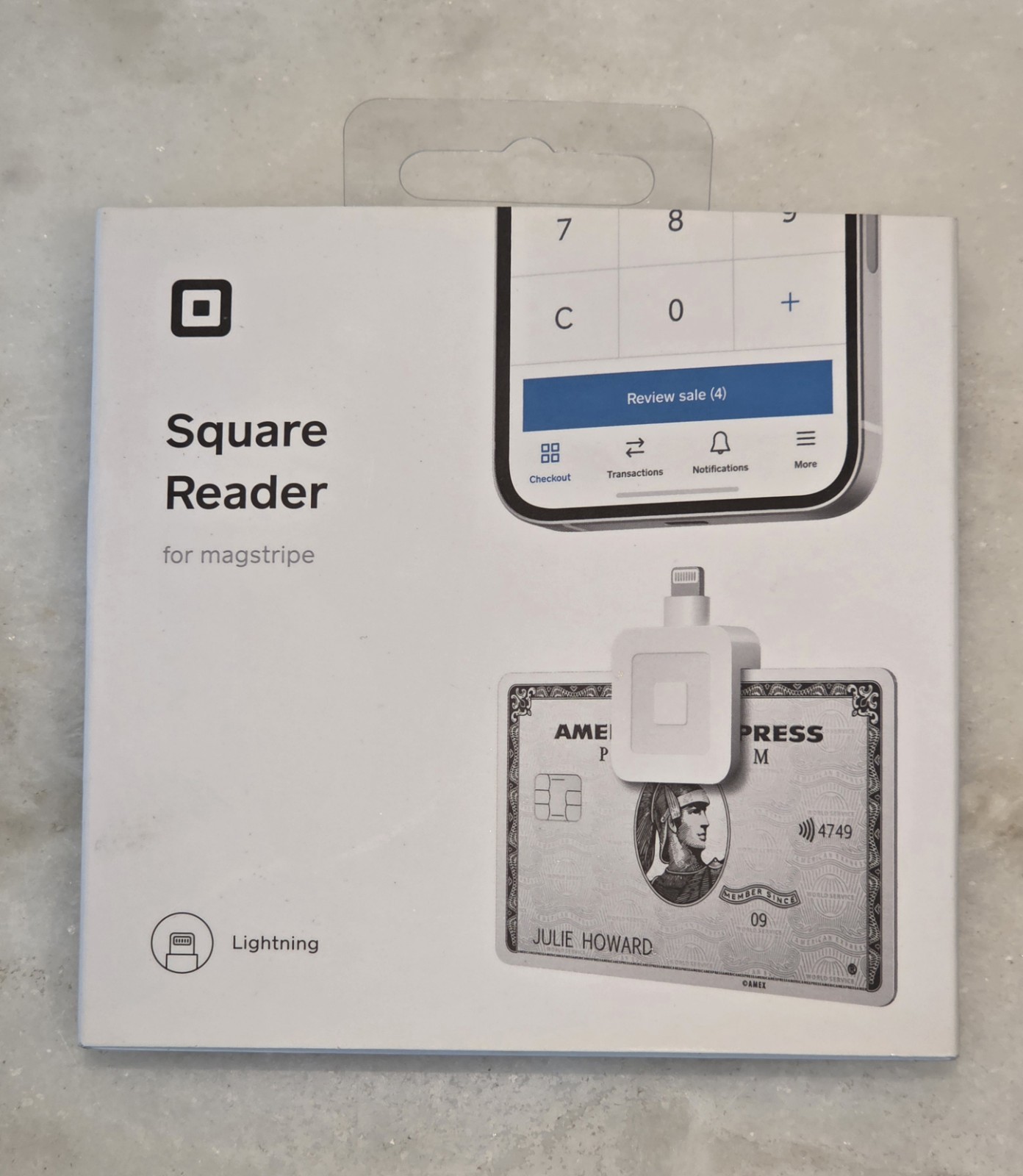 NEW Square – Magstripe Reader with Lightning Connector – Glossy White