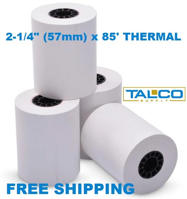 (15) CLOVER MINI & MOBILE (2-1/4″ x 85′) THERMAL PAPER ROLLS ~FREE SHIPPING~