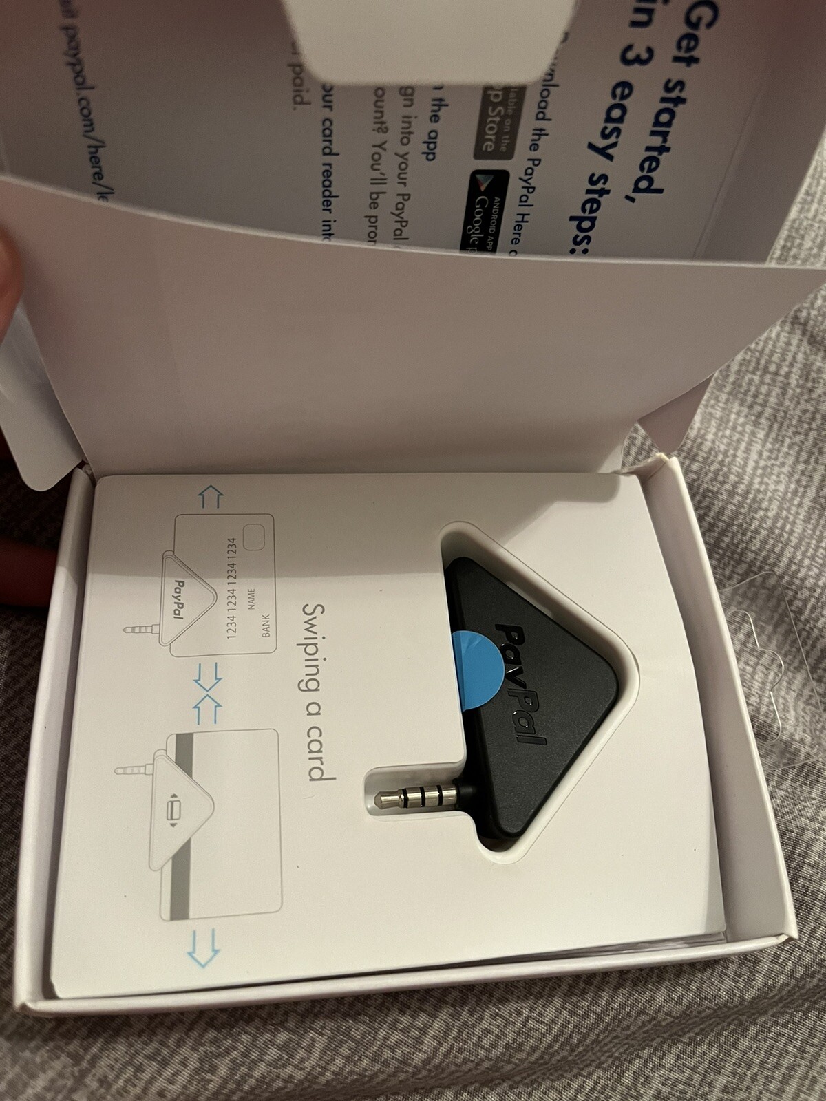 PAYPALl HERE MOBILE CARD READER Headphone Jack Interface NIB – APP DOWNLOAD