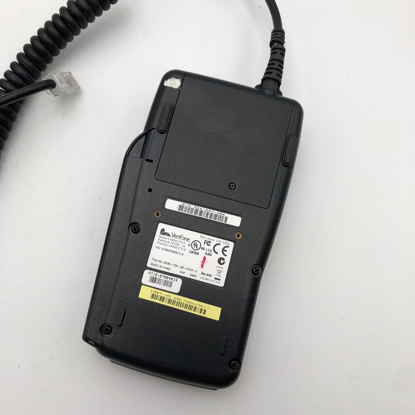 Verifone VX805 CTLS Credit Card Terminal Machine w/8 Pin Cord REPAIR READ