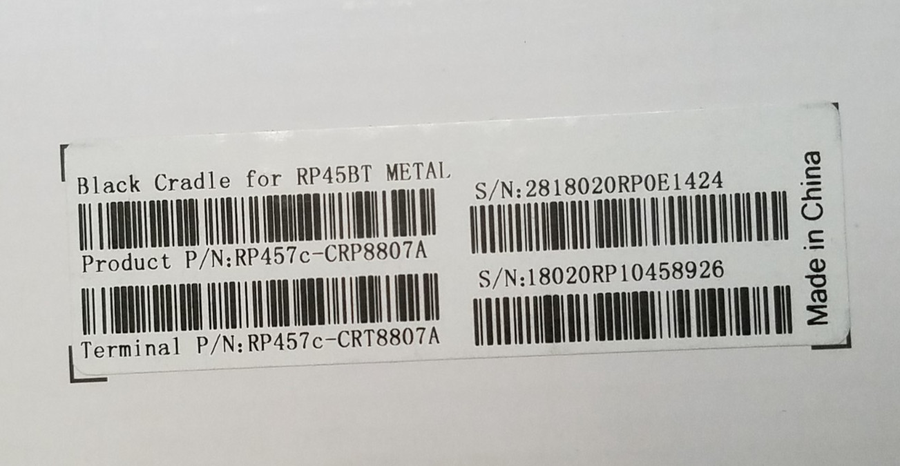 PAYPAL HERE RP457c-CRP8807A CHIP AND TAP CHARGING STAND