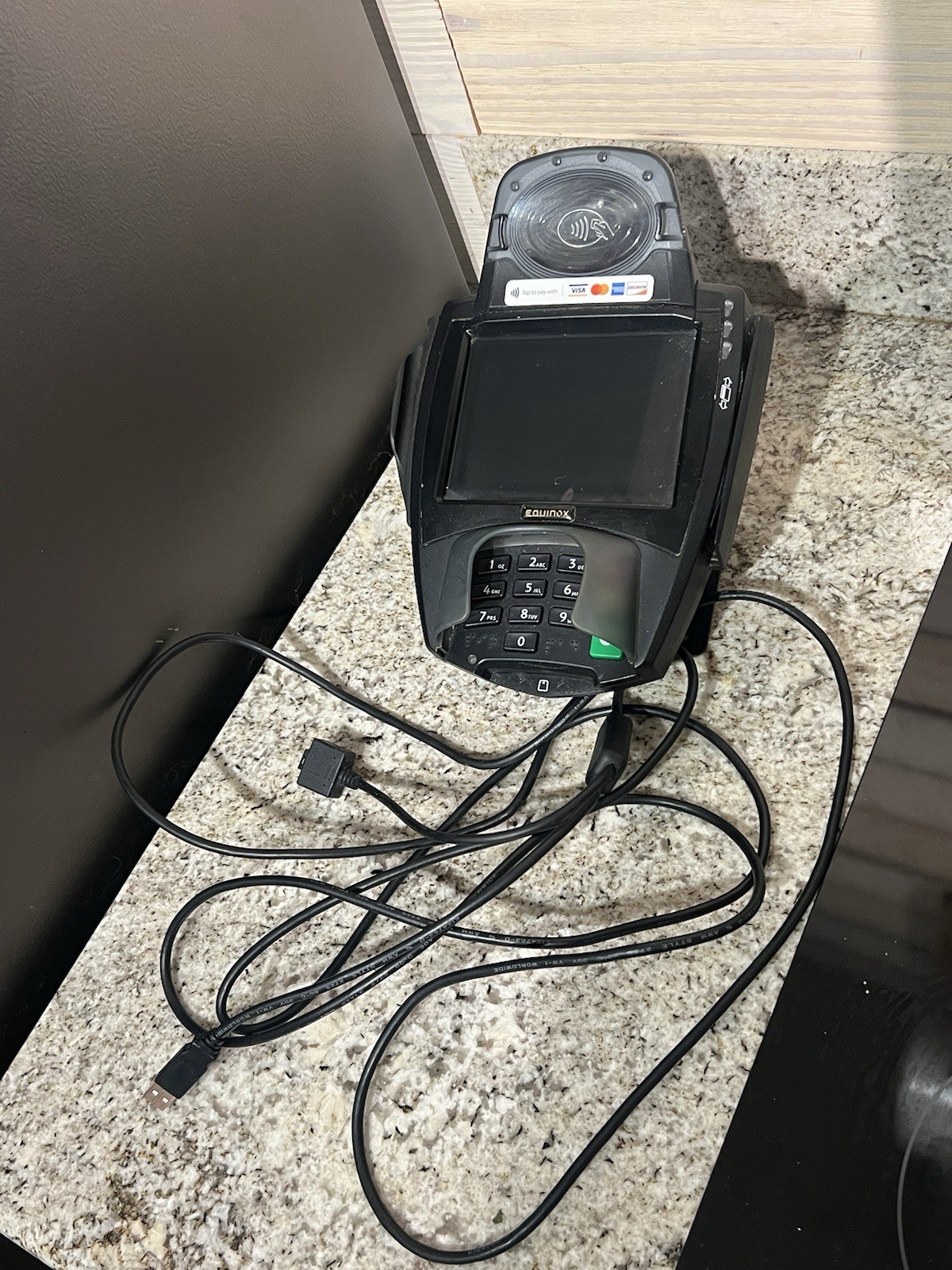 Equinox L5300 Credit Card Terminal – Black – W/ Power Cord & HD Adjustable Mount