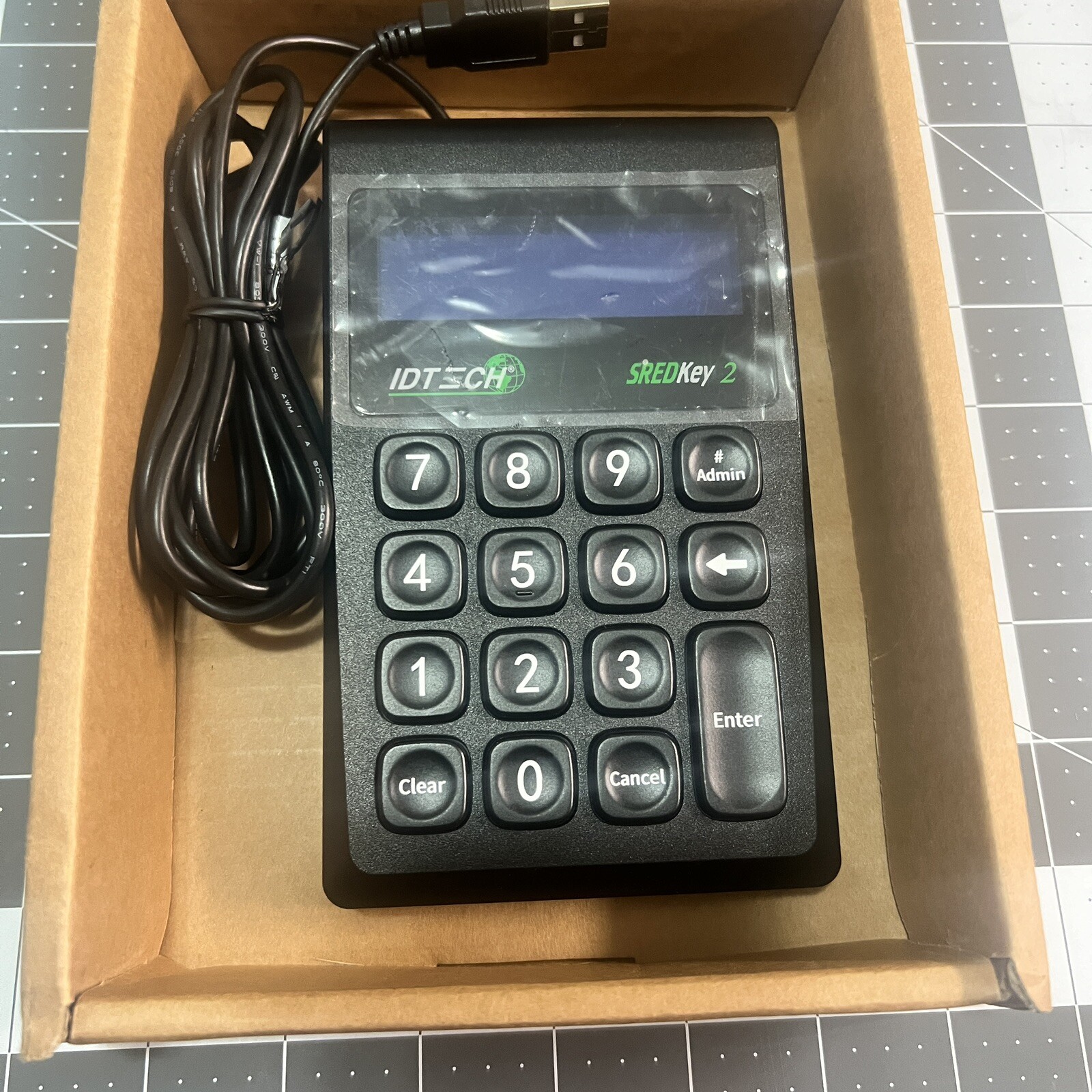 ID TECH SREDKey 2 IDSK2-534E USB 10-Key Keypad with MagStripe Reader