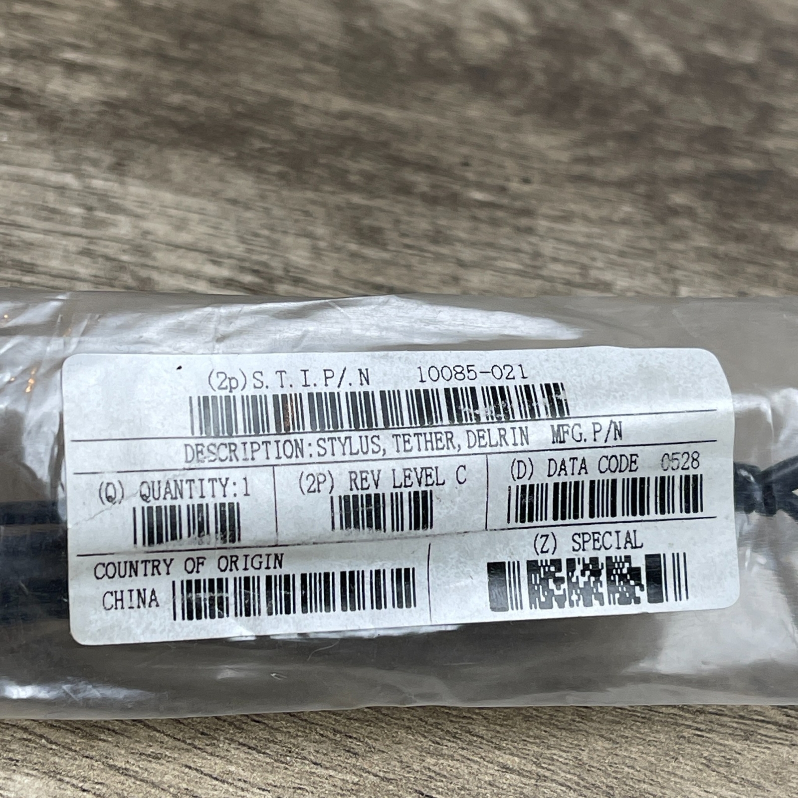 10085-021 Black Tethered Stylus Pen for Symbol PD8500 Series POS Signature Pads