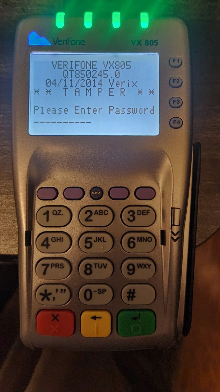 Verifone VX 805 PIN Pad/Contactactless Pay Card Reader 160mb Keypad