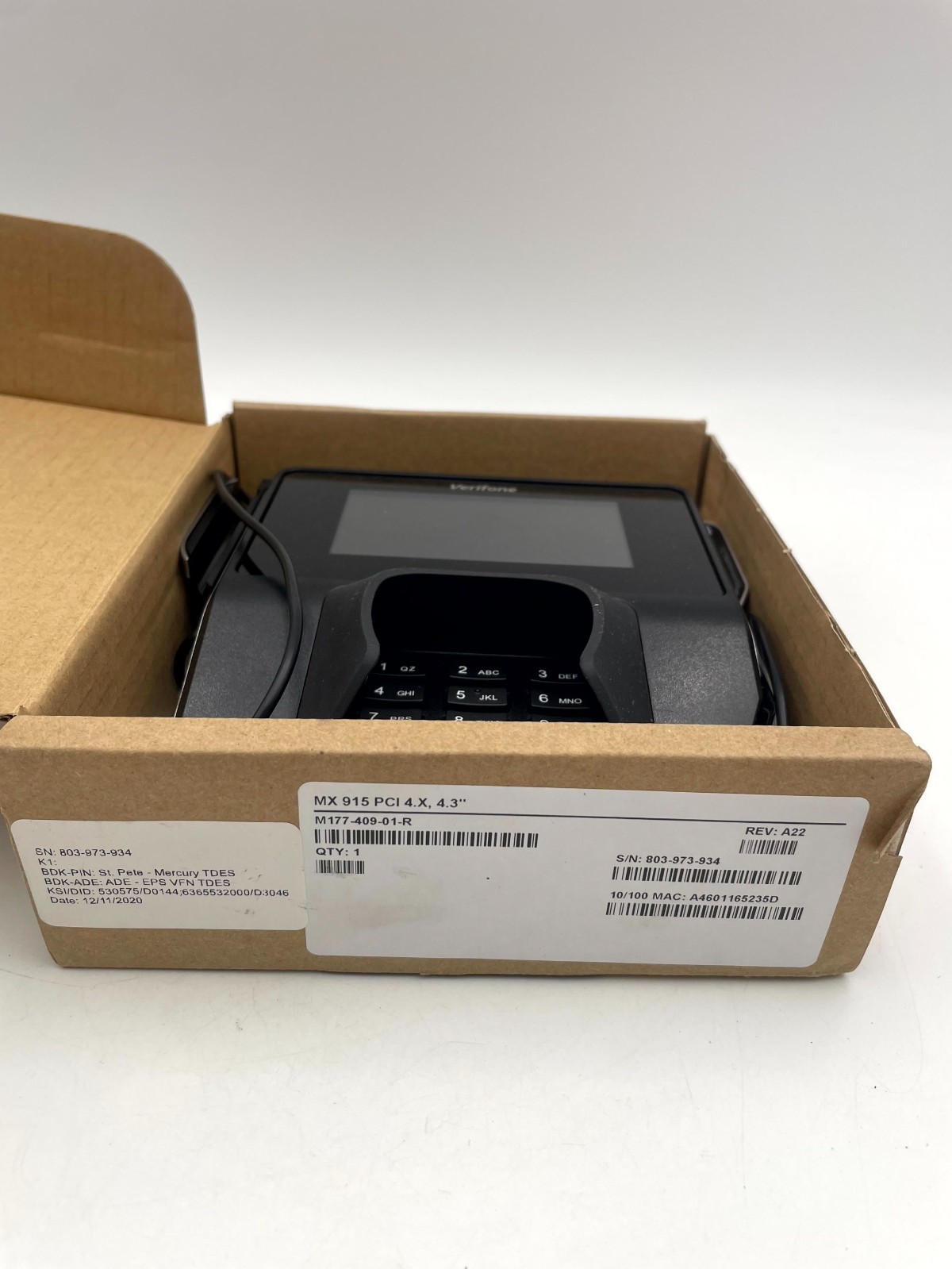 Verifone MX 915 M177-409-01-R Payment Terminal Machine Black 4.3″ Color LCD