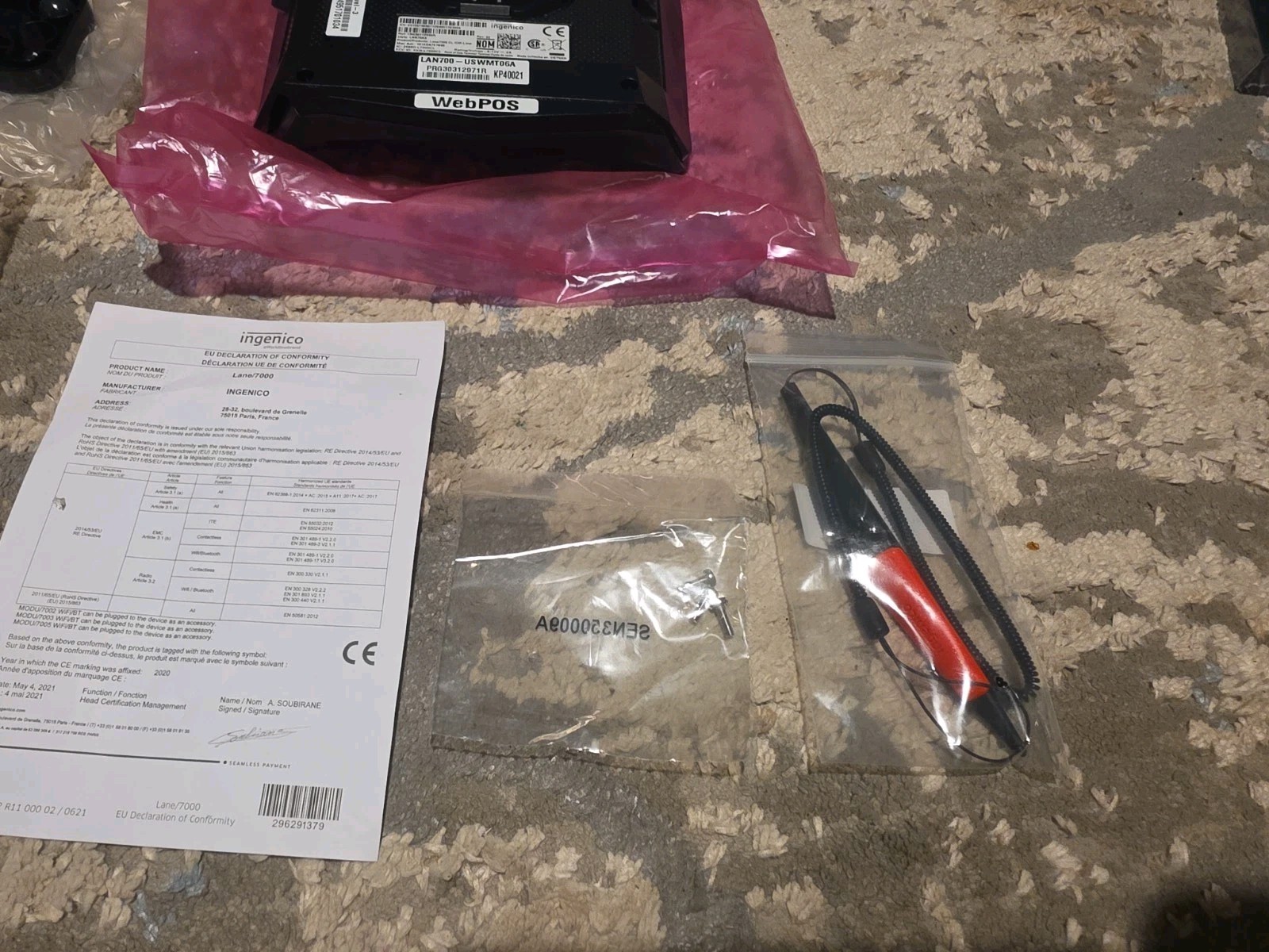 Ingenico Lane 7000 Signature Capture Payment Terminal