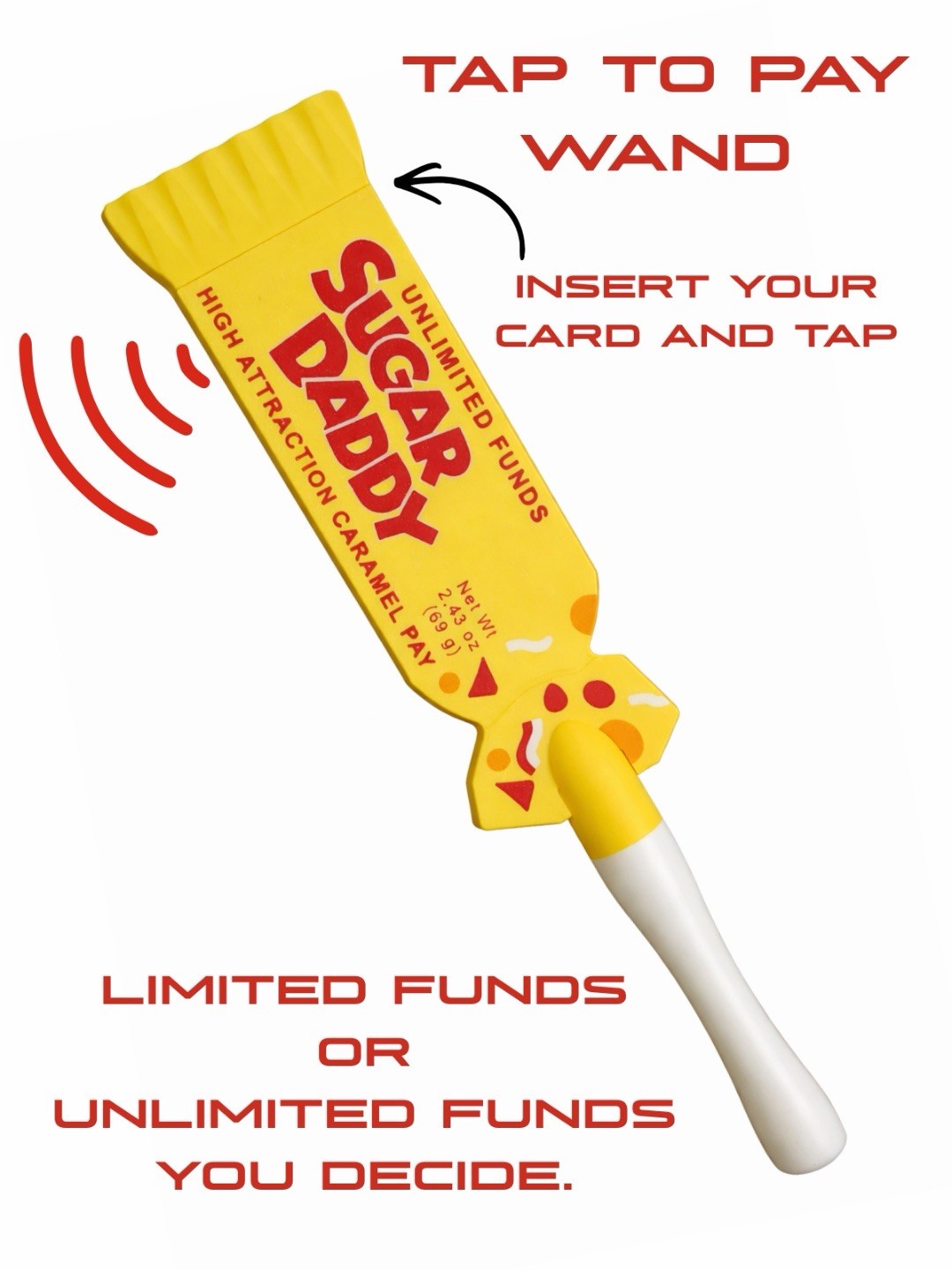 Credit Card Wand Tap To Pay, Contactless Pay Card Holder Sugar Daddy