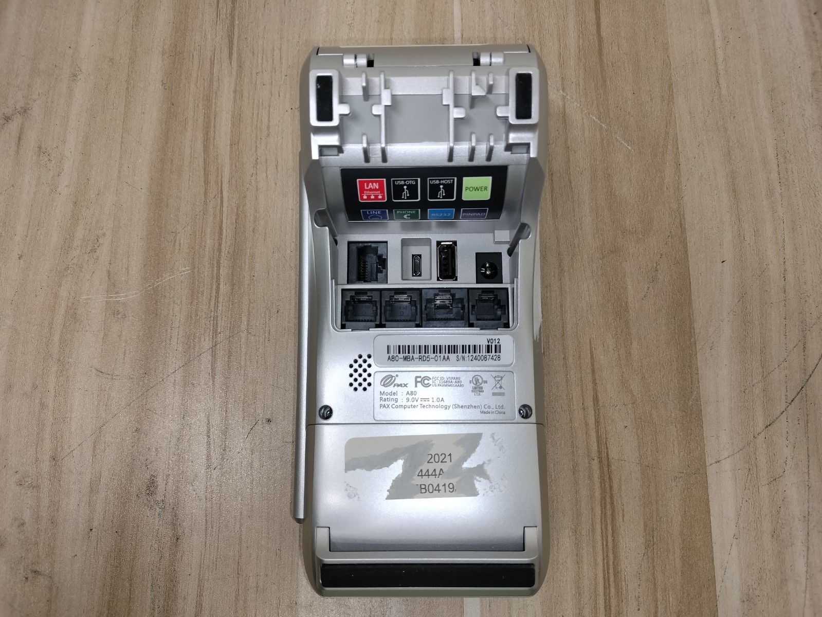 PAX A80 Android Desktop Payment Credit Card Terminal (A80-MBA-RD5-01AA)