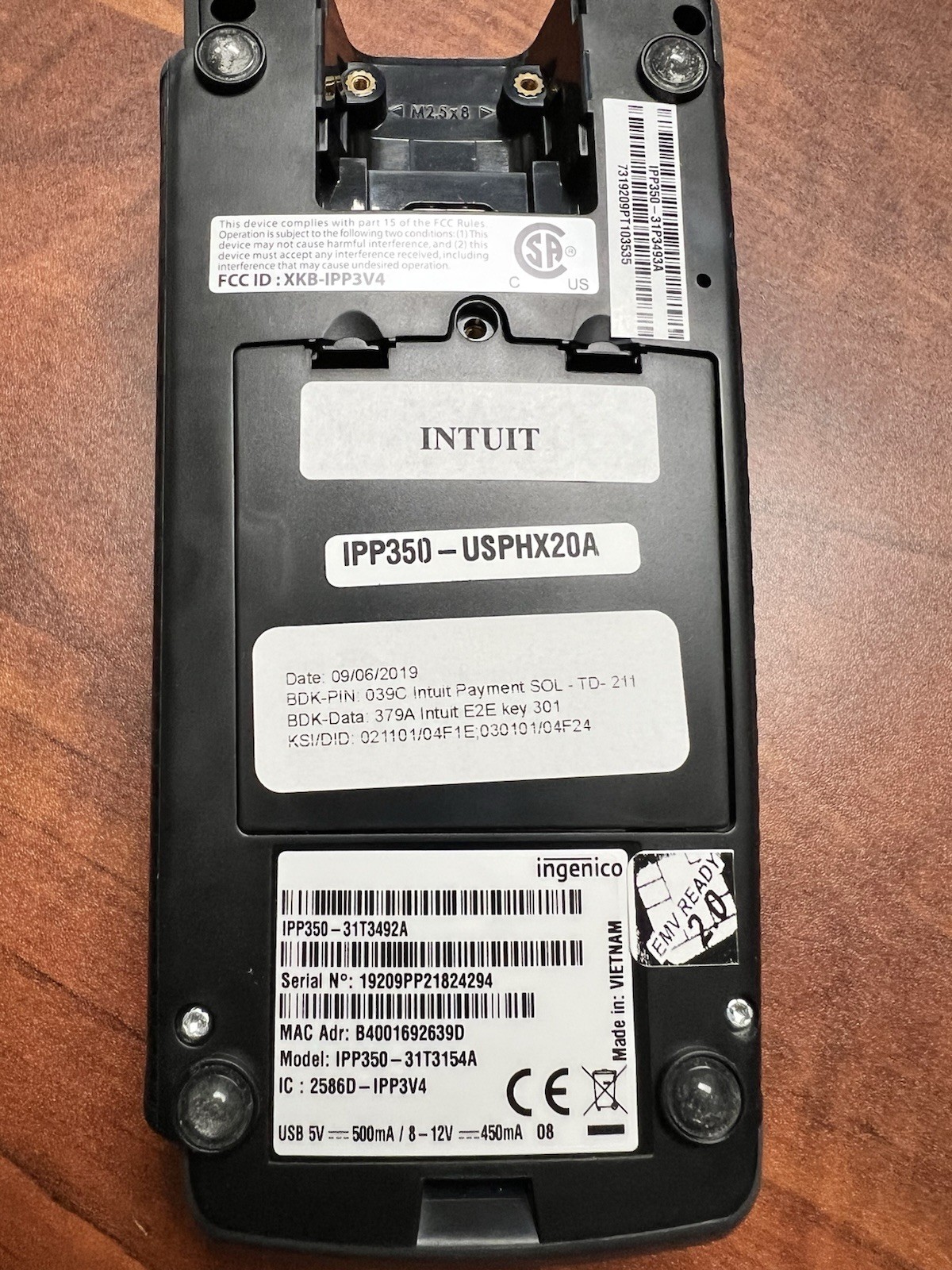 Ingenico IPP 350 USB Credit Card Terminal