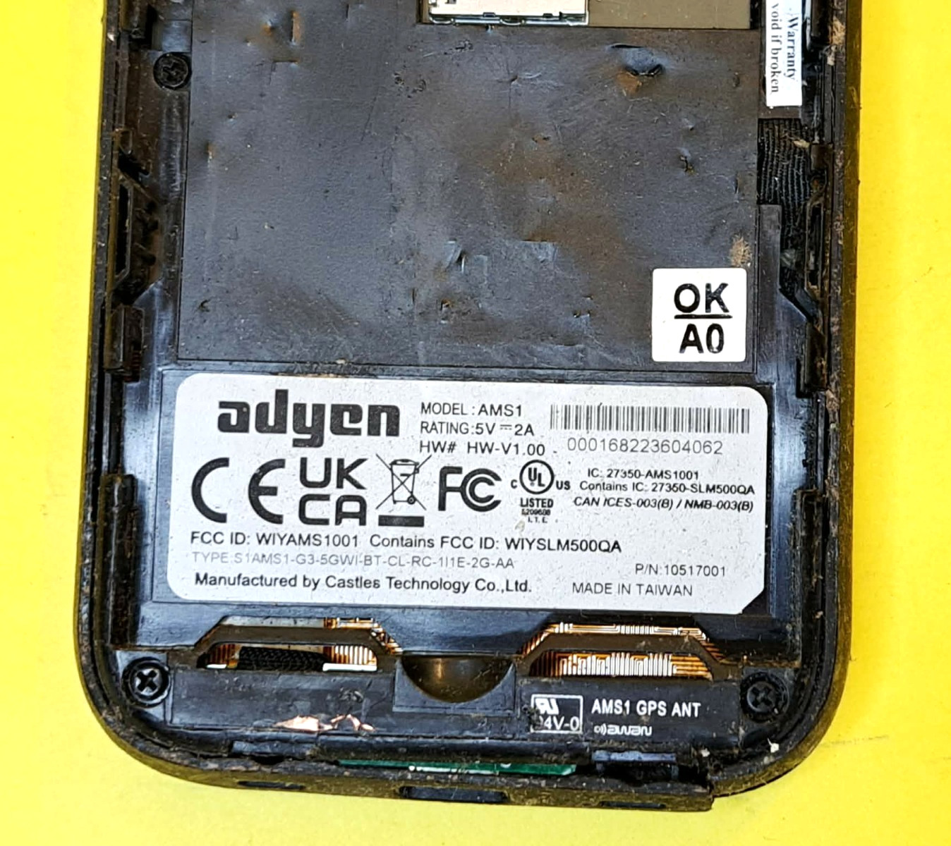 ⚡BROKEN⚡ADYEN AMS1 COMPACT PORTABLE POS ANDROID ALL-IN-ONE PAYMENT TERMINAL WIFI