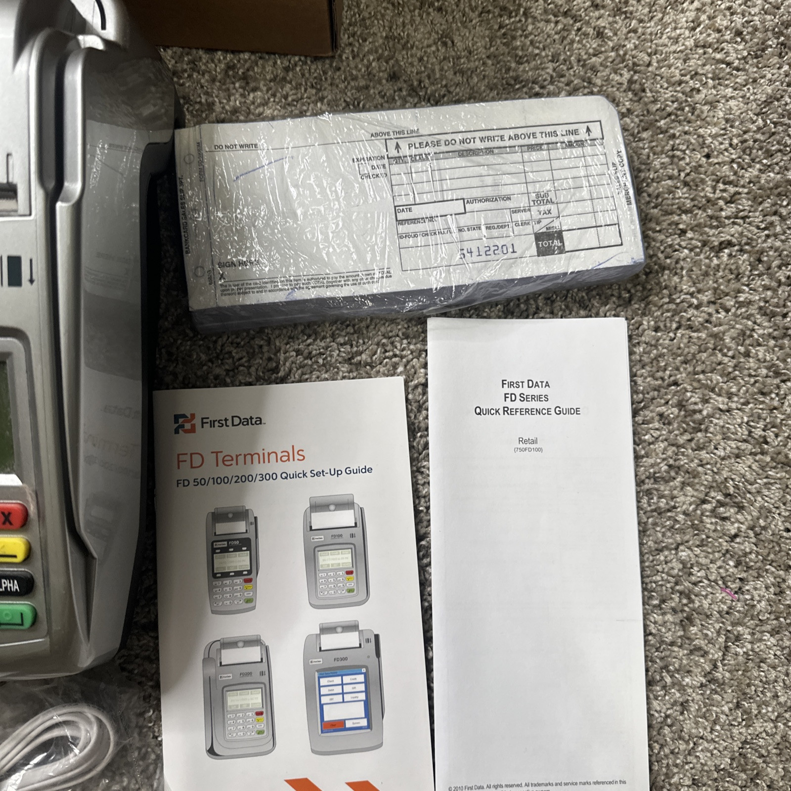 First Data FD200TI Credit Card Terminal, No Power Supply