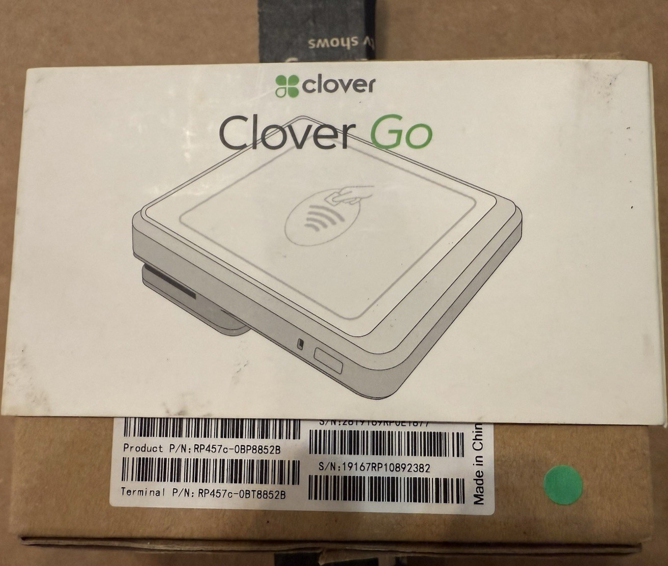 Clover Go RP457C Contactless + Chip Credit Card Reader, Wired, iPhone/Android