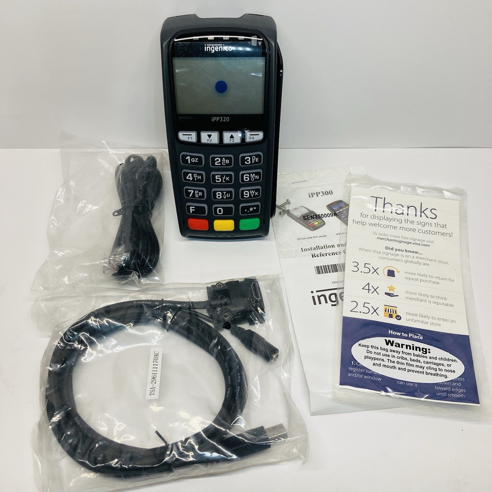 Ingenico IPP320 Payment Credit Card Terminal w/ Cord TSA-296111170AC (OPEN BOX)