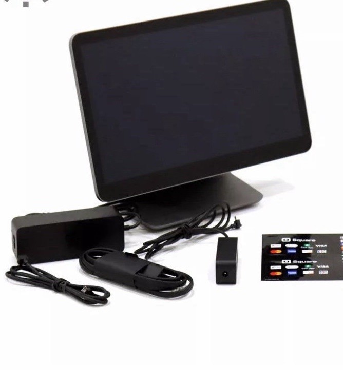Square Register Pos System Touchscreen A Sku 0665 With customer Display & Power