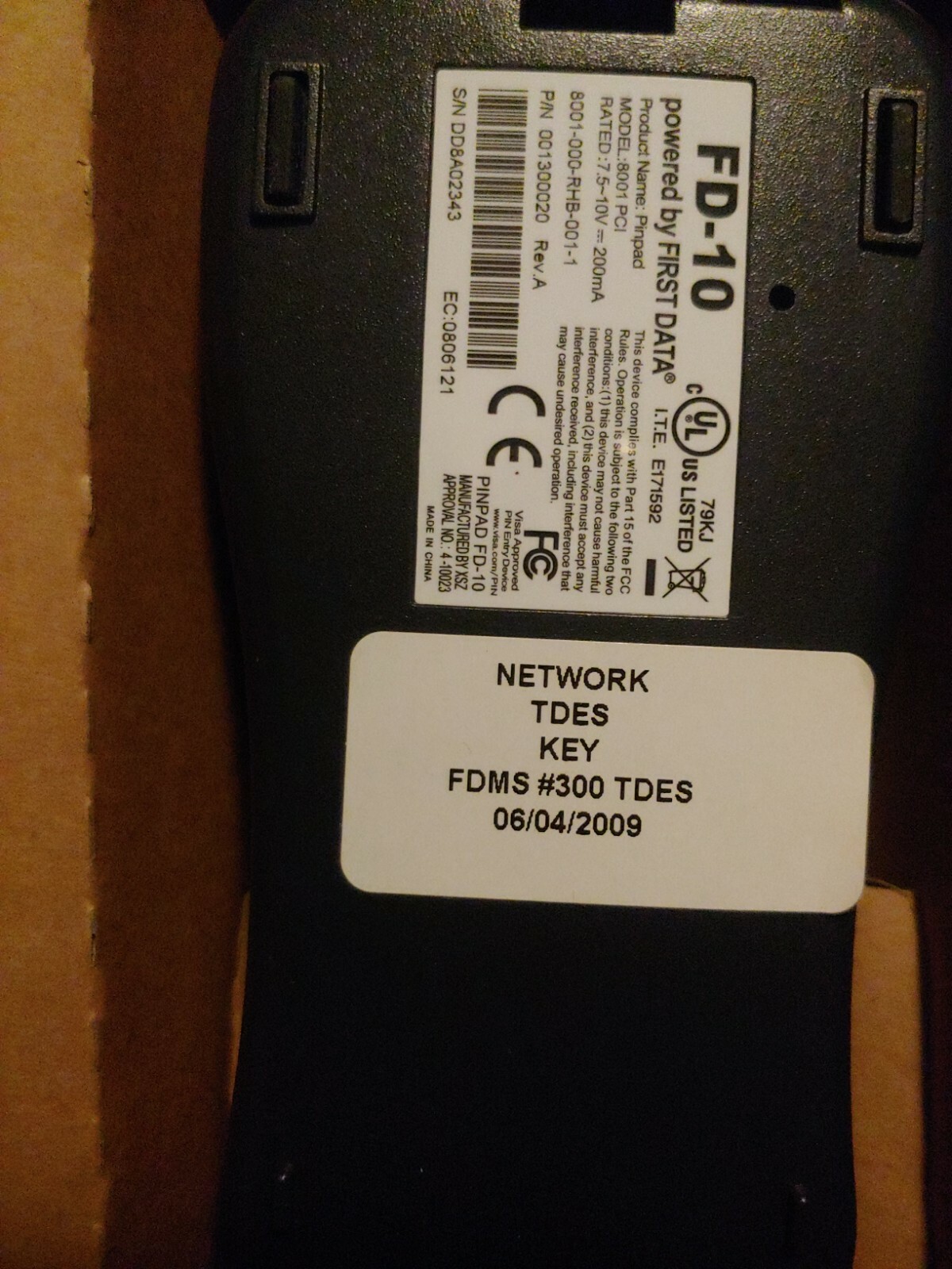 POWERED BY FIRST DATA FD-10