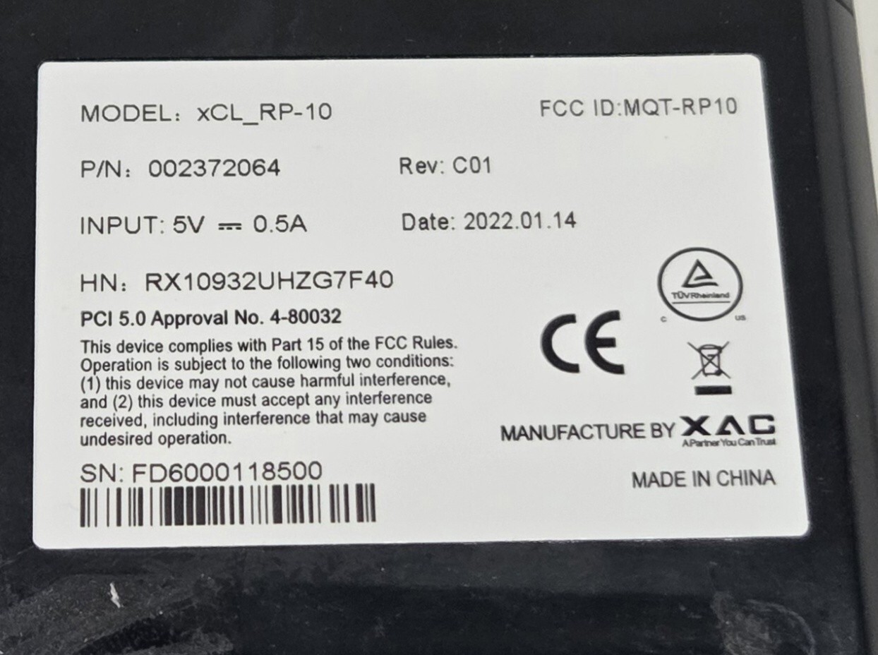 FIRST DATA FD150 TERMINAL EMV NFC CREDIT CARD TERMINAL WITH RP10 PIN PAD