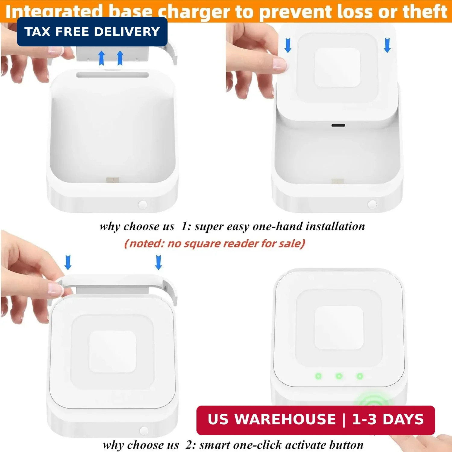 Square Dock for Square Reader 2nd Generation, Holder Stand for Square Card Reade