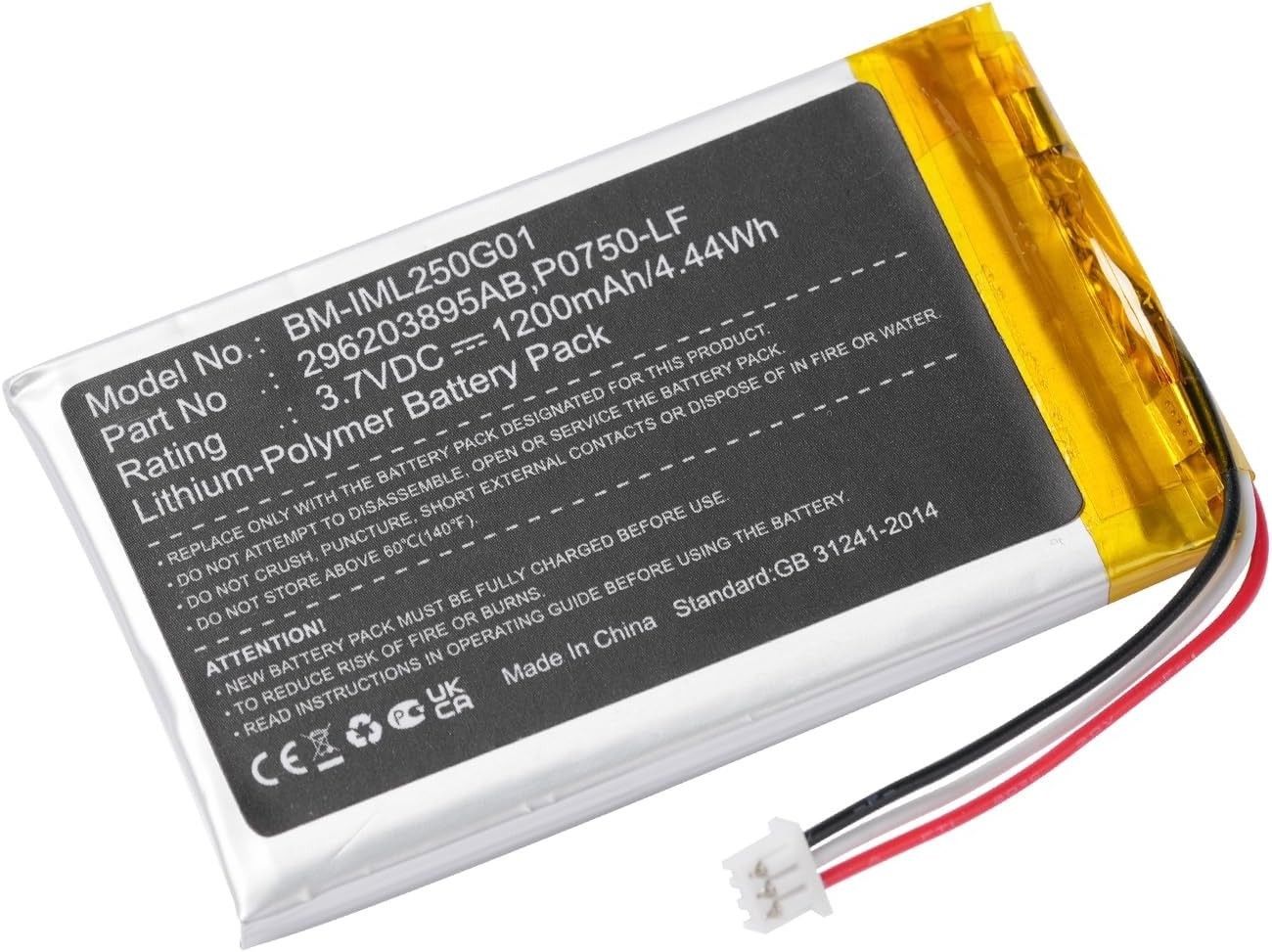Lightweight Lithium Polymer Battery for Ingenico Link 2500 – Indoor/Outdoor Use