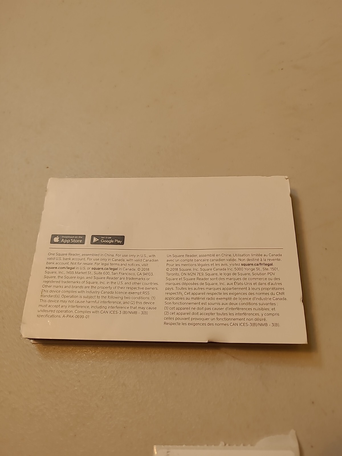 NEW Square Reader Mag Stripe New App Payment headphone jack 22 B91