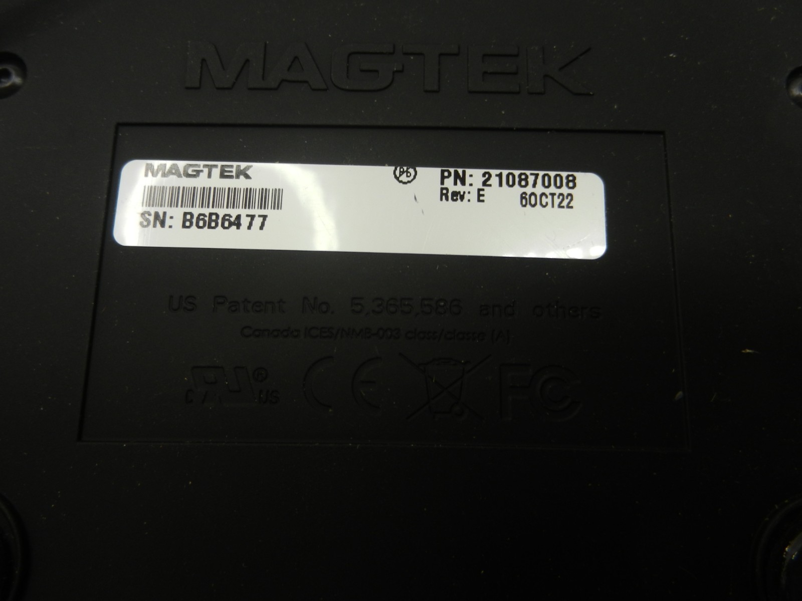 MagTek 21087008 SCRA Dynapad Magnetic Card Reader Keypad – Black USB –Used
